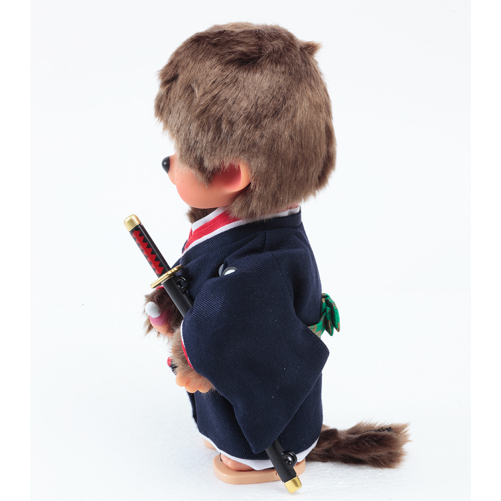 [PRE-ORDER] ตุ๊กตา ม่อนชิชิ ซามูไร Size S ม่อนชิชิคุง Monchhichi Samurai 14 x 8 x 21 cm นำเข้าจากญี่ปุ่น オリジナル お着物モンチッチ 男の子 剣豪 IPM-15-Z