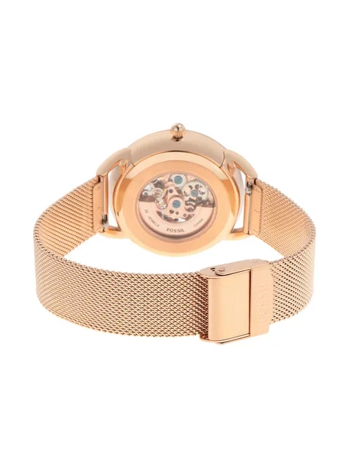 Fossil ME3165 นาฬิกาผู้หญิง Tailor Automatic Rose Gold-Tone Stainless Steel Women's Watch