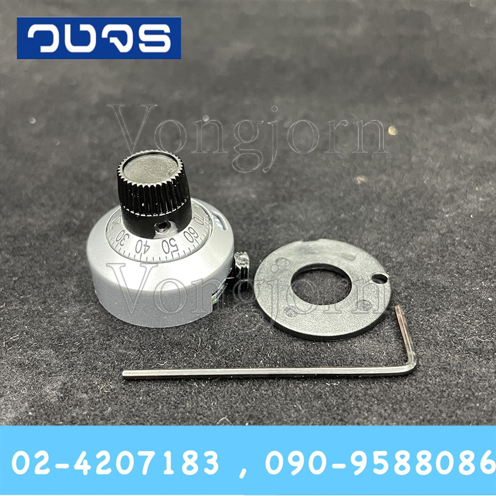 ลูกบิด H-23-6A 6.35mm 14turns Aluminum