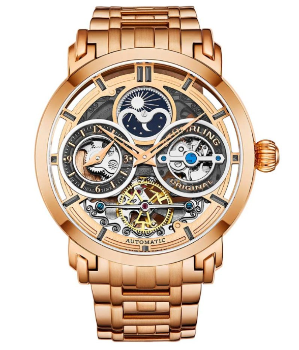 Stuhrling Original 371B.04 นาฬิกาผู้ชาย Luciano Automatic Skeleton Men's Watch