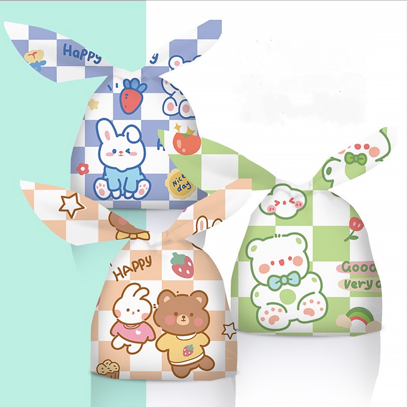 ถุงผูกหูกระต่าย ขนาด 13.5x22 ซม. แพ็คละ 47-50 ใบ (ชุดที่ 4/4)