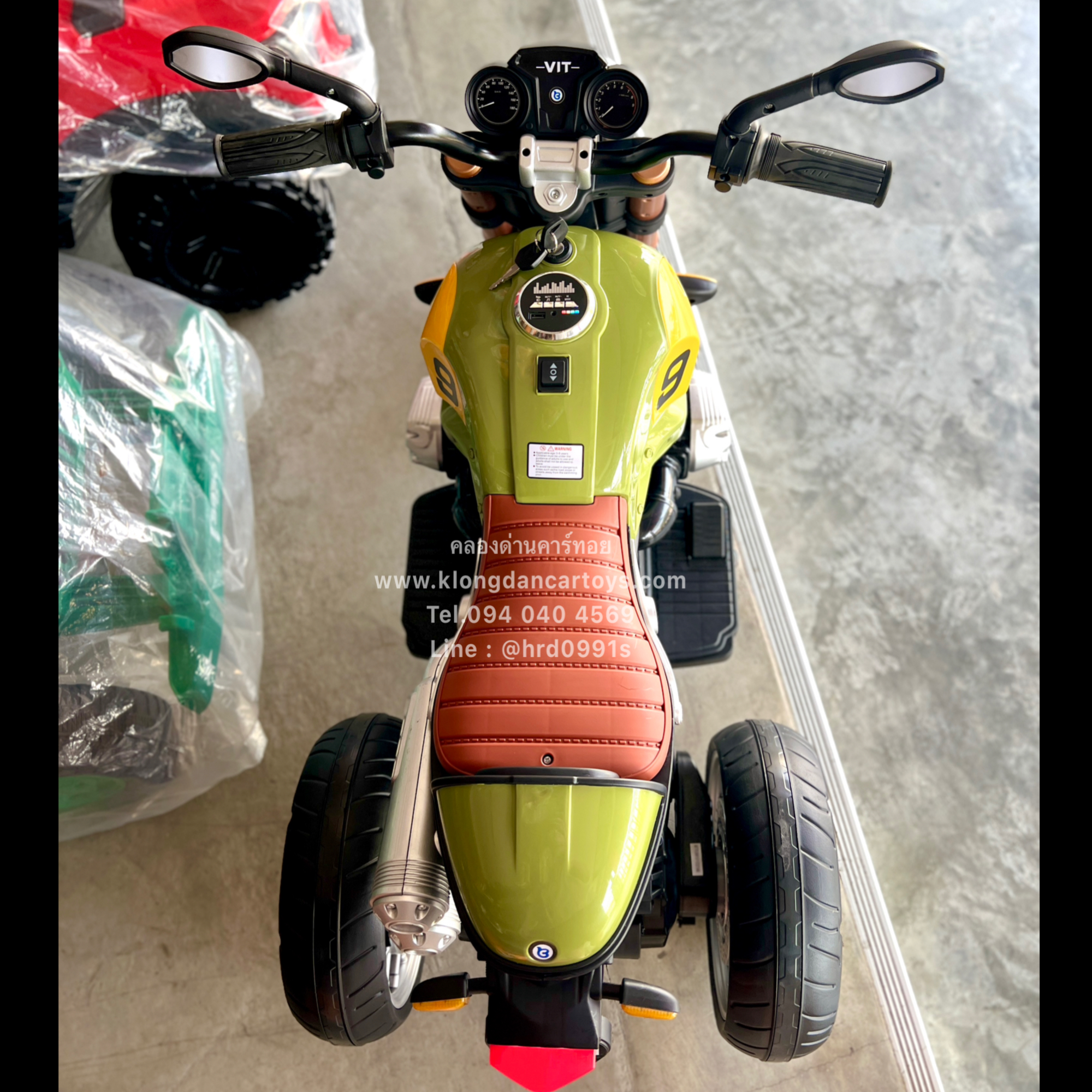 รถมอไซค์เด็กวินเทจBMWแบตเตอรี่💥คันใหญ่ บูลทูธเพลงได้💥(2มอเตอร์,แบต12v4.5a, เล่นusd mp3)