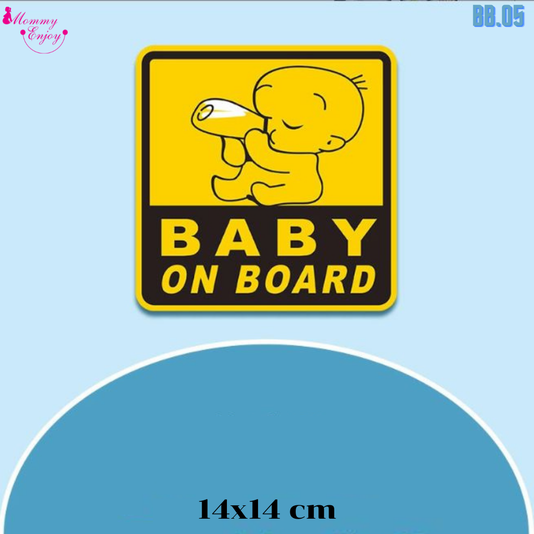 สติ๊กเกอร์ baby in car สติ๊กเกอร์อย่างดี สะท้องแสง เห็นชัดทั้งกลางวันและกลางคืน