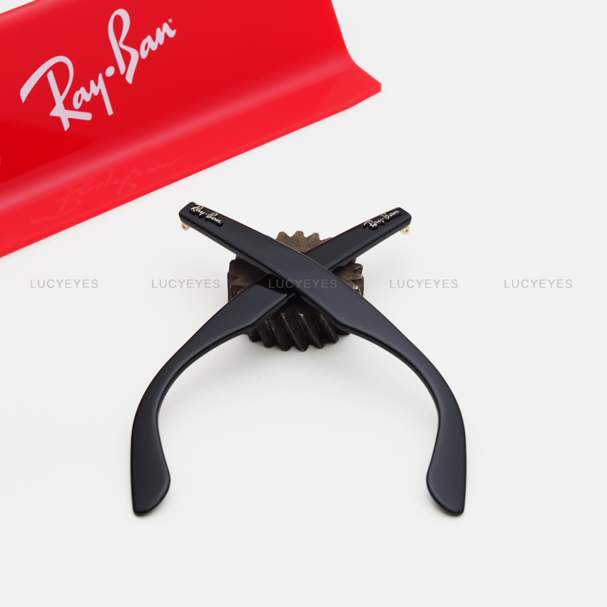 ขาแว่น RAYBAN แท้ 100% RB2140F WAYFARER สี BLACK (ดำเงา)