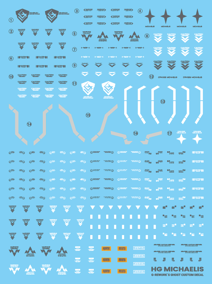 G-REWORK CUSTOM DECAL HG 1/144 MICHAELIS