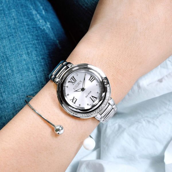 Citizen EX1120-53X นาฬิกาข้อมือผู้หญิง Citizen Eco-Drive Genuine Diamonds Elegant Women's Watch