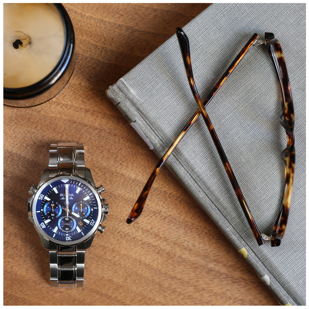 Bulova 96B256 นาฬิาผู้ชาย Marine Star Chronograph Men's Watch