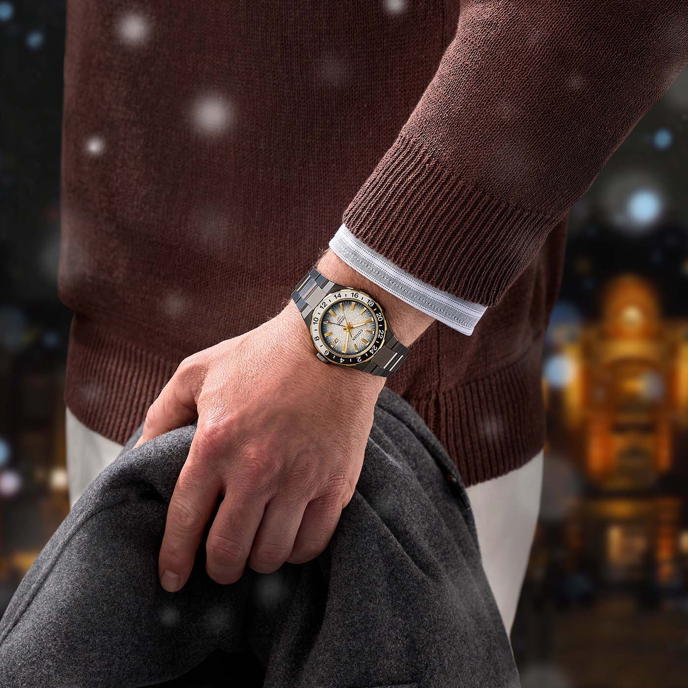 Citizen NB6035-55H นาฬิกาผู้ชาย Series 8 GMT Automatic Men's Watch Limited Edition 1600 pcs.