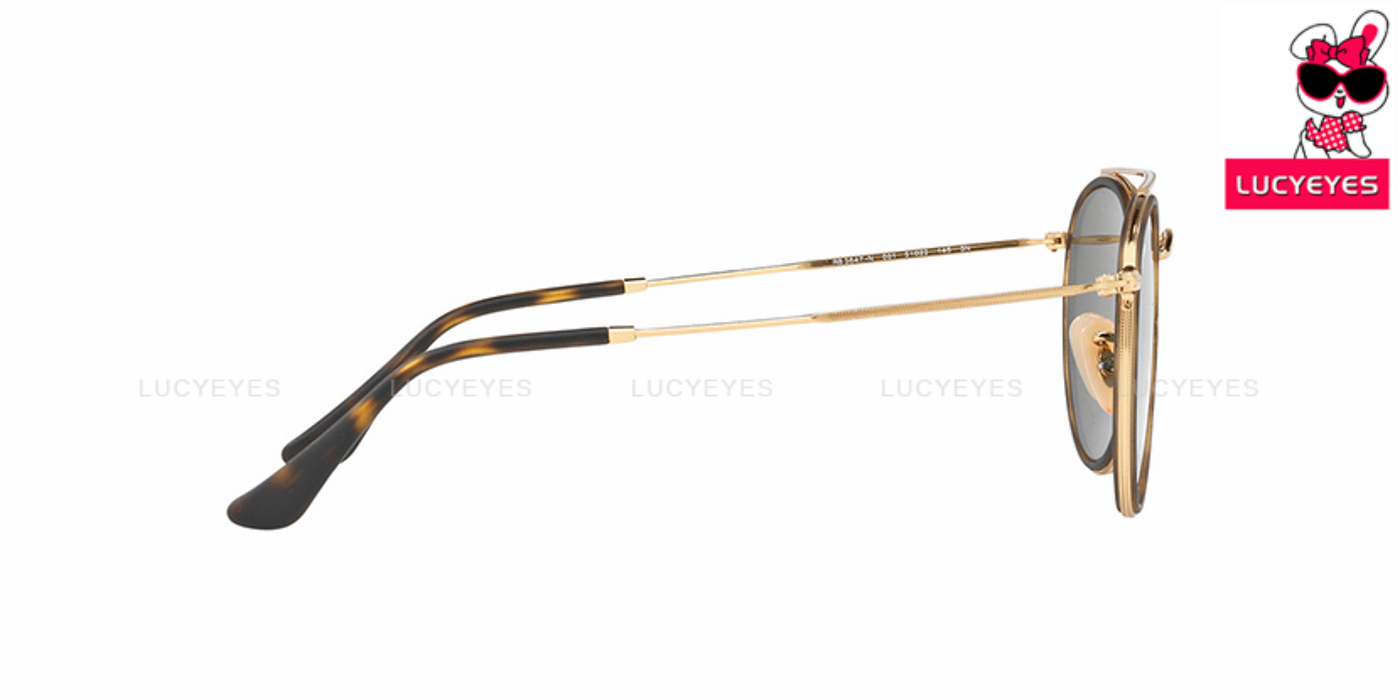 RayBan RB3647N 001 ROUND DOUBLE BRIDGE