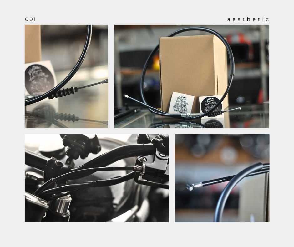 สายคลัช สำหรับ Triumph Oil cool ความยาวจากเดิม + 5 นิ้ว