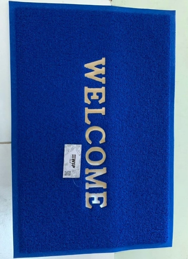 พรมดักฝุ่น Welcome 60x90cm. #BMX-204/Blue สีน้ำเงิน WSP