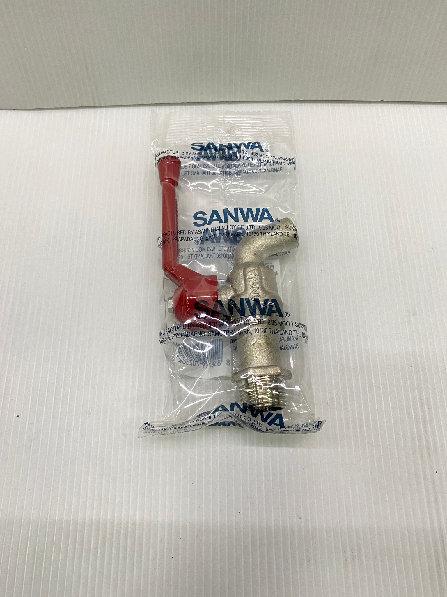ก๊อกบอล ก๊อกน้ำ ด้ามแดง ขนาด 1/2" (4หุน) CK15 SANWA ของแท้ 100%