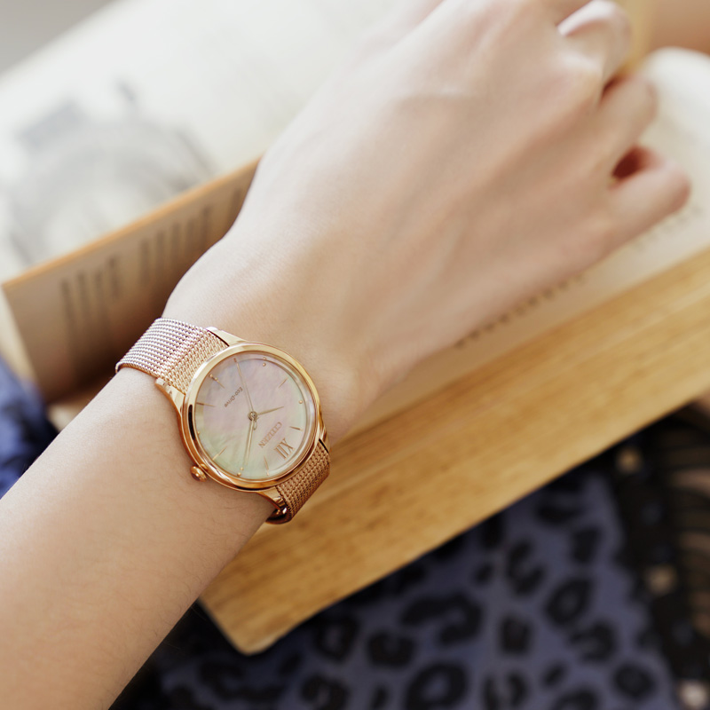 Citizen EM0813-86Y นาฬิกาผู้หญิง Citizen L Eco-Drive Mother of Pearl Women's Watch