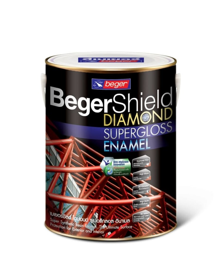 สีน้ำมัน เบเยอร์ชิลค์ Diamond Supergloss Enamel #BD-255(สีปากแดง) กล.