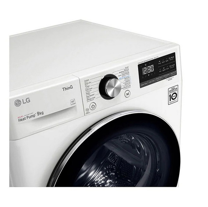[ผ่อน0%] LG เครื่องอบผ้า ฝาหน้า 9 Kg รุ่น RV09VHP2W.ABLPETH (ชลบุรี ส่งฟรี)