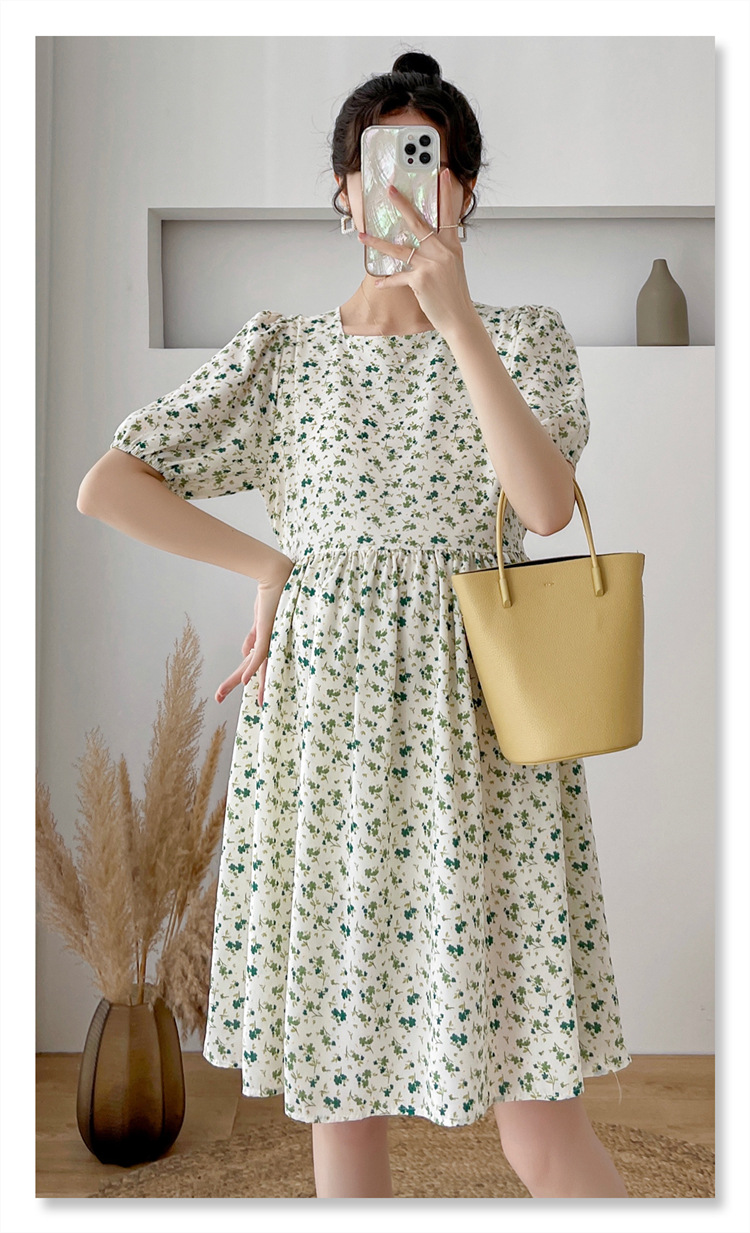 เดรสคลุมท้องแฟชั่นสบายๆ ผ้าชีฟอง เนื้อดี มีน้ำหนัก ทิ้งตัวสวย ใส่สบาย มีซับใน M L XL XXL