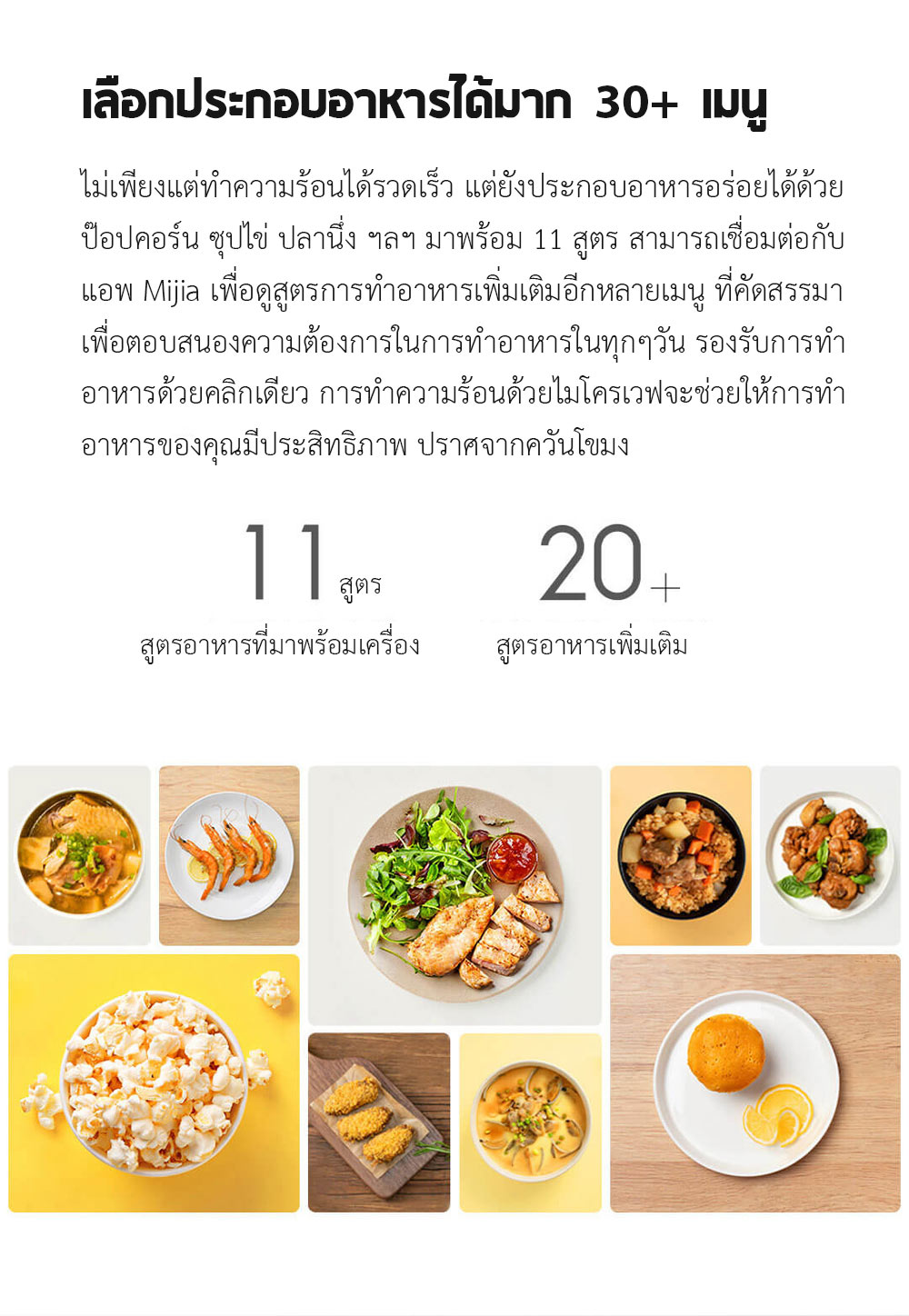 Xiaomi Microwave Oven 20L - เตาอบไมโครเวฟเสี่ยวหมี่ (20 ลิตร)(แถมหัวแปลง)