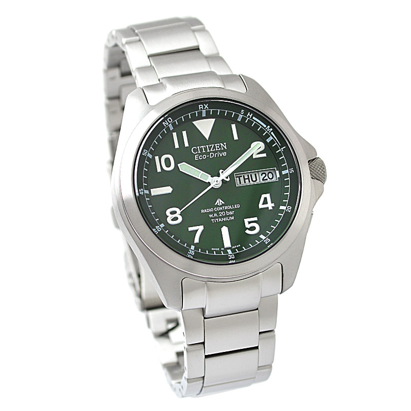 Citizen PMD56-2951 นาฬิกาผู้ชาย Eco-Drive Promaster Land Radio Controlled Titanium Made in Japan Men's Watch