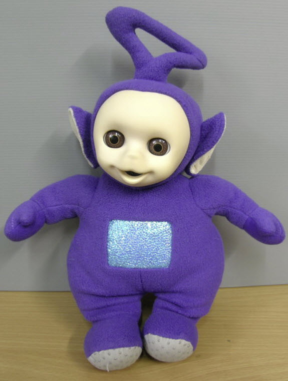 ทิงกี้ วิงกี้ (Tinky Winky) ขนาด 14 นิ้ว พูดและร้องเพลงได้ (มือสอง)