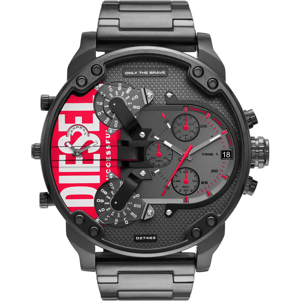 Diesel DZ7463 นาฬิกาผู้ชาย Mr. Daddy 2.0 Chronograph 4 Time Quartz Men's Watch
