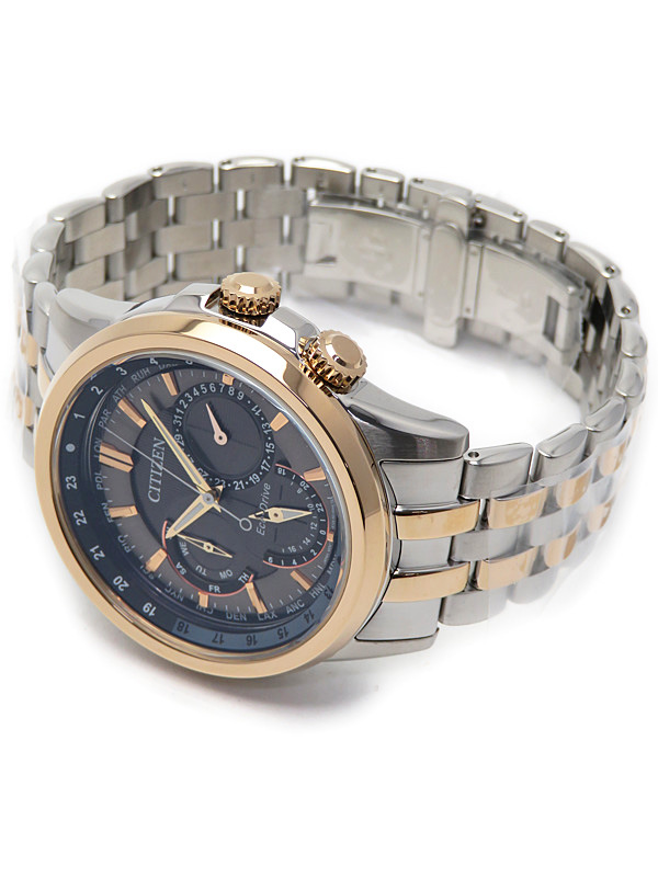 Citizen BU2026-65H นาฬิกาผู้ชาย Eco-Drive Calendrier World Time Men's Watch