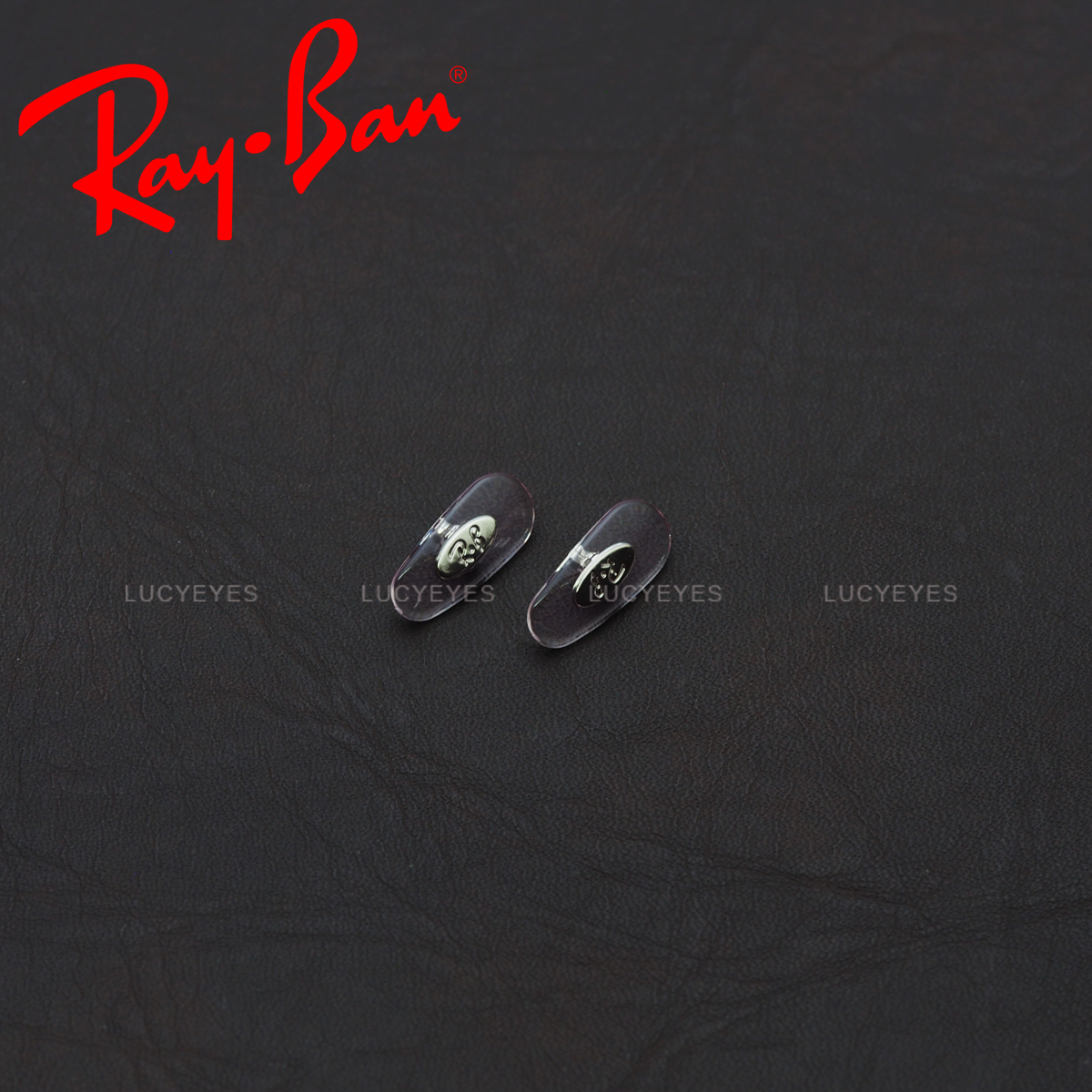 แป้นจมูก RAYBAN แท้ 100% แบบเสียบ (สีใส โลหะเงิน)