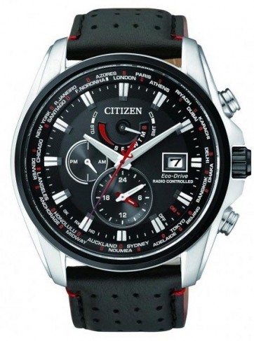 Citizen AT9037-05E นาฬิกาข้อมือผู้ชาย Eco-Drive Global Radio Controlled AT World Time Men's Watch