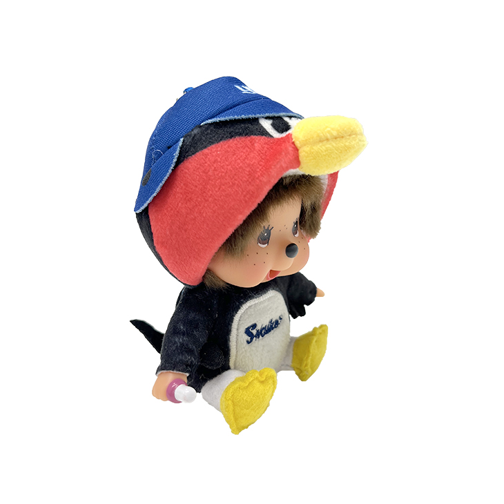 [PRE-ORDER] พวงกุญแจ ตุ๊กตา ม่อนชิชิ Size SS Monchhichi Tsubakuro Mascot Keychain ทีมเบสบอลญี่ปุ่น Tokyo Yakult Swallows 【祝・つば九郎30周年記念】モンチッチ×つば九郎マスコット