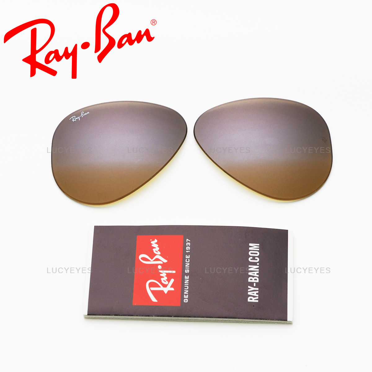 เลนส์ RAYBAN แท้ 100% RB3025 001/3K, AVIATOR เลนส์สีชาน้ำตาล-ปรอทเงินไล่สี
