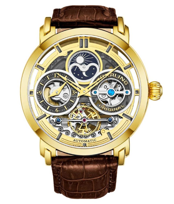 Stuhrling Original 371A.03 นาฬิกาผู้ชาย Luciano Automatic Skeleton Men's Watch