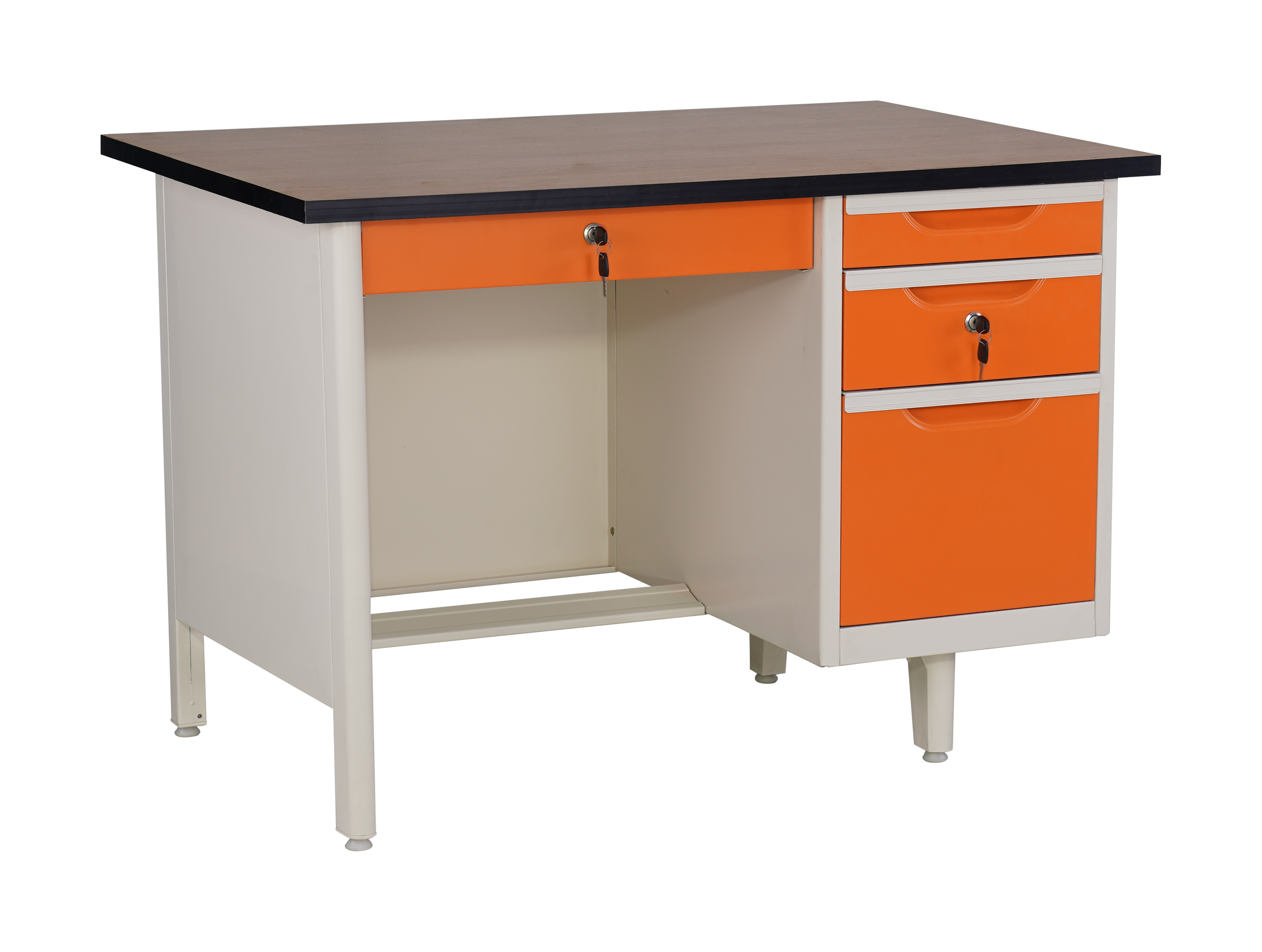 โต๊ะเหล็ก 4ฟุต (หน้าไม้เมลามีน )