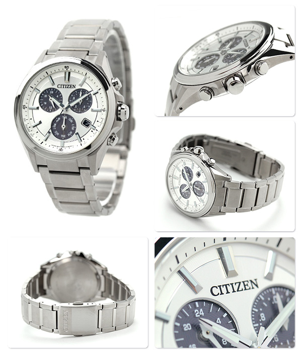Citizen BL5530-57A นาฬิกาผู้ชาย Eco-Drive Attesa Titanium Chronograph Men's Watch