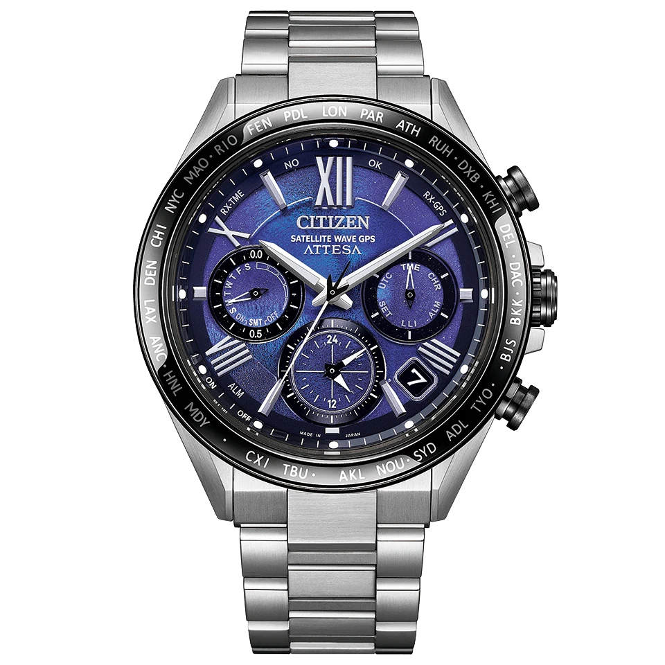 Citizen CC4075-50L นาฬิกาผู้ชาย ATTESA Satellite Wave GPS Unite with Blue Super Titanium Men's Watch