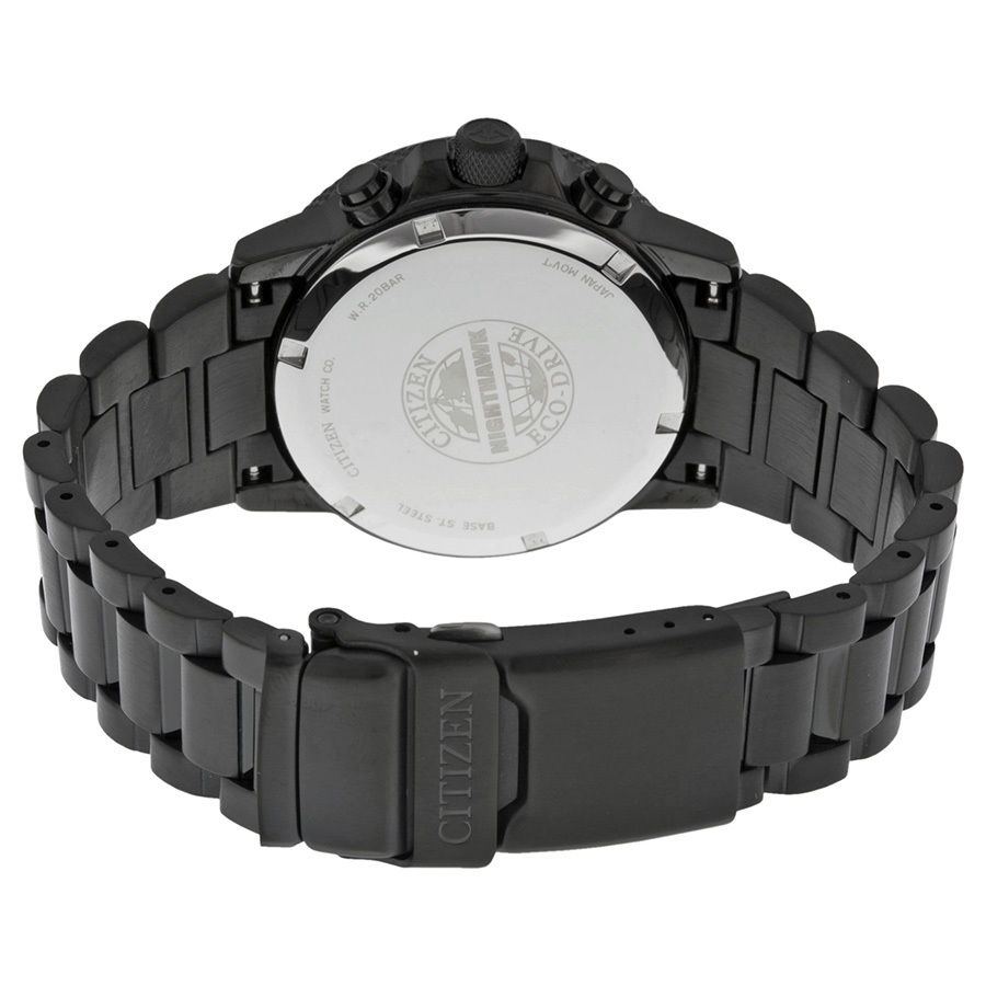 Citizen CA0295-58E นาฬิกาข้อมือผู้ชาย Eco-Drive Promaster Nighthawk Chronograph Stealth Black Men's Watch