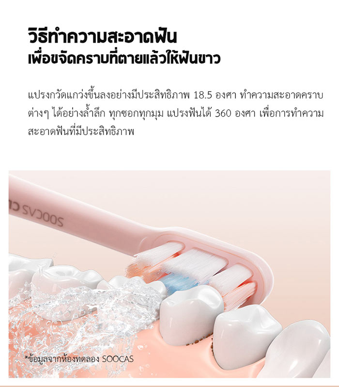 Xiaomi SOOCAS X3S Sonic Electronic Toothbrush - แปรงสีฟันไฟฟ้า SOOCAS X3S
