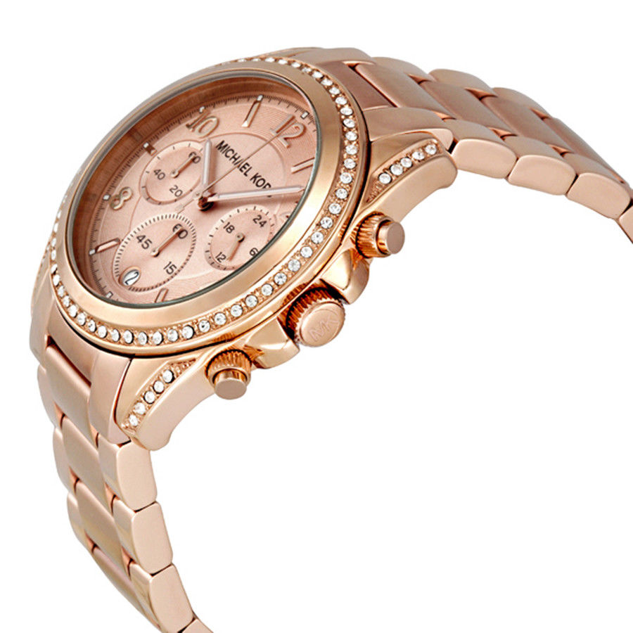 Michael Kors MK5263 นาฬิกาผู้หญิง Michael Kors รุ่น MK5263, Rose Gold Blair Chronograph Quartz Women's Watch