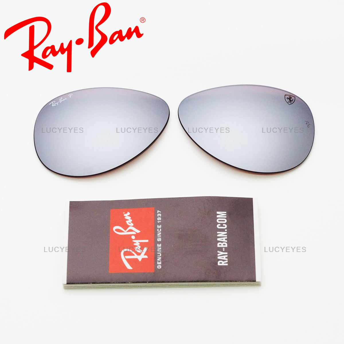 เลนส์ RAYBAN แท้ 100% RB8313M F002H2, Ferrari Collection, เลนส์สีปรอทเงิน Polarized