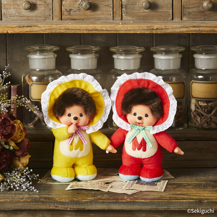 [PRE-ORDER] ตุ๊กตาม่อนชิชิ ครบเซ็ท 4 ตัว Monchhichi Retro Chic Series 4 pcs Size S นำเข้าจากญี่ปุ่น レトロチックモンチッチ Sサイズ