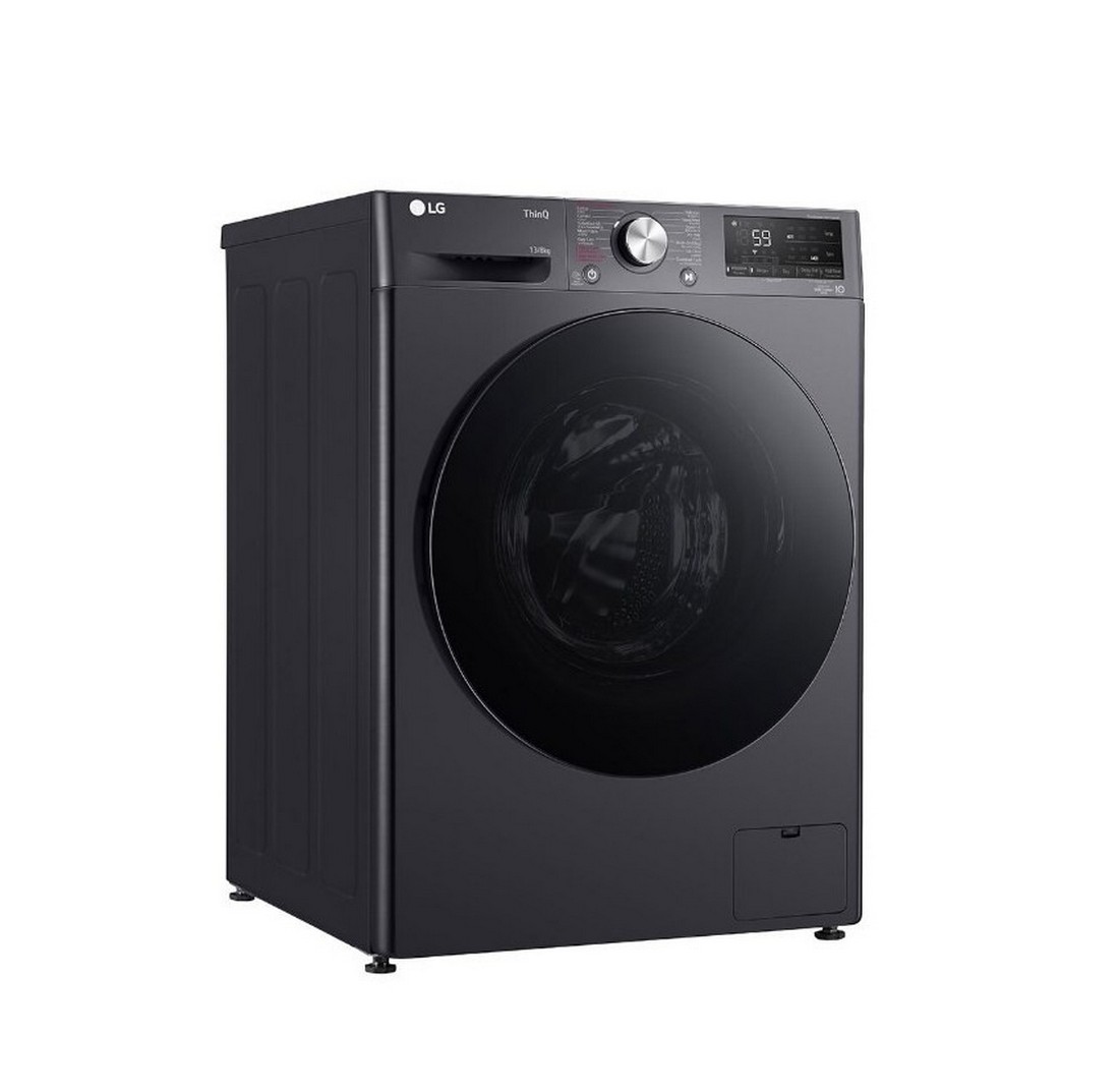 [ผ่อน0%] LG เครื่องซักผ้าฝาหน้า ซัก 13 KG / อบ 8 KG FV1413H4M สี Black Steel (ชลบุรีส่งฟรี)
