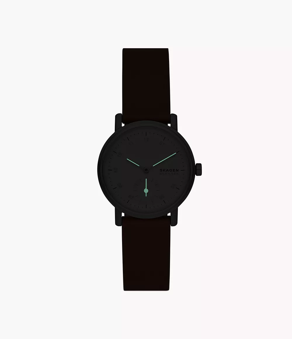Skagen SKW3103 นาฬิกาผู้หญิง Kuppel Lille Two-Hand Sub-Second Brown Leather Watch