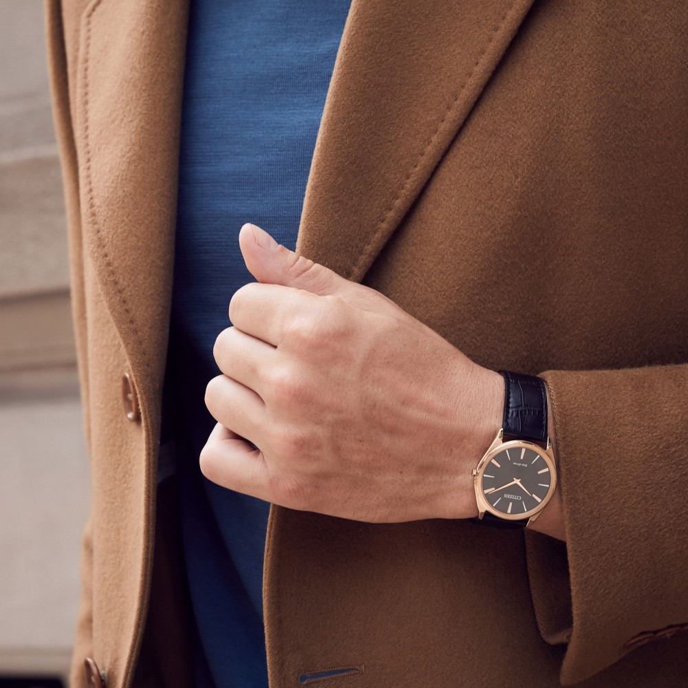 Citizen AR3073-06E นาฬิกาผู้ชาย Eco-Drive Ultra Slim Stiletto Men's Watch