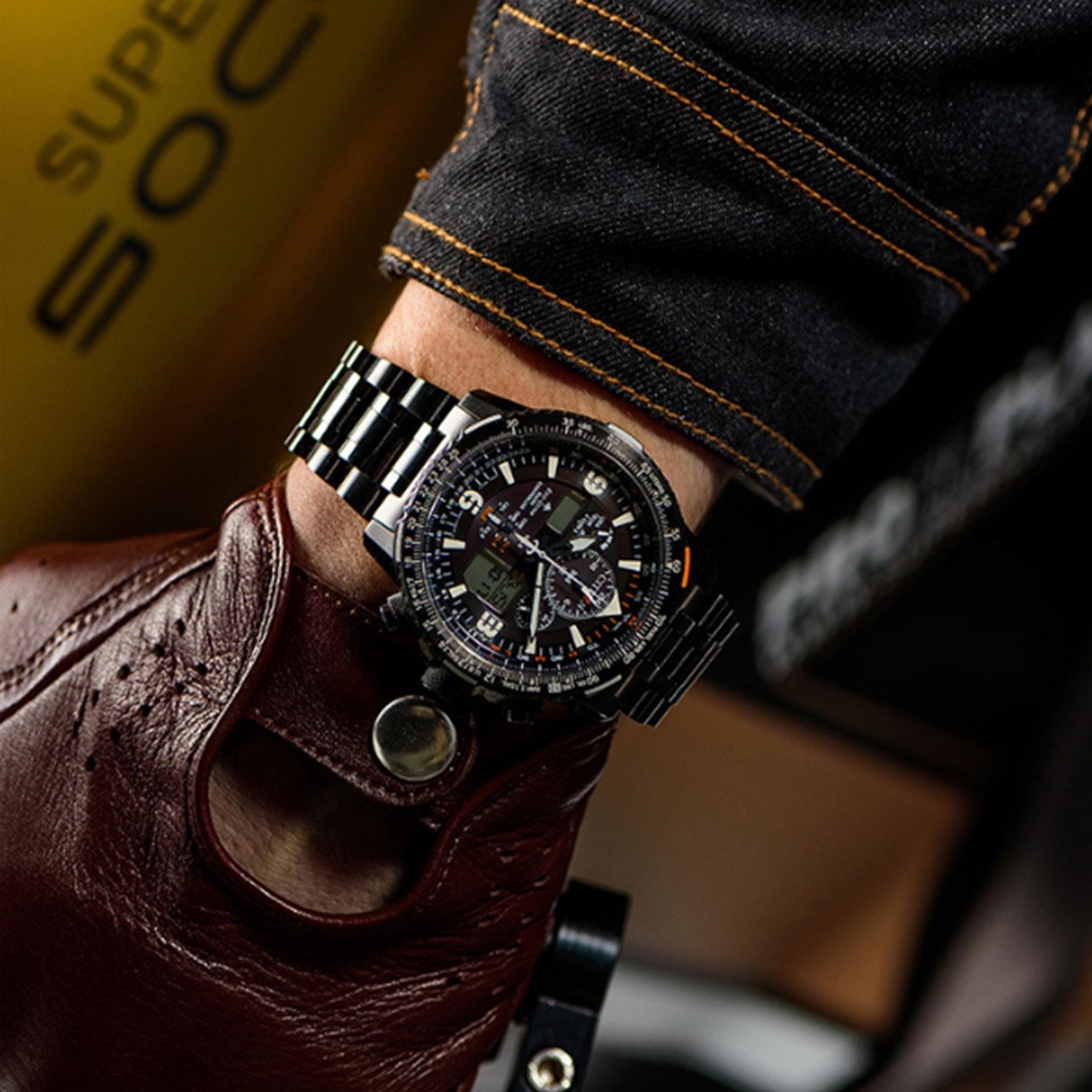 Citizen JY8085-81E นาฬิกาผู้ชาย Promaster Eco-Drive Radio Controlled Analog Digital Men's Watch