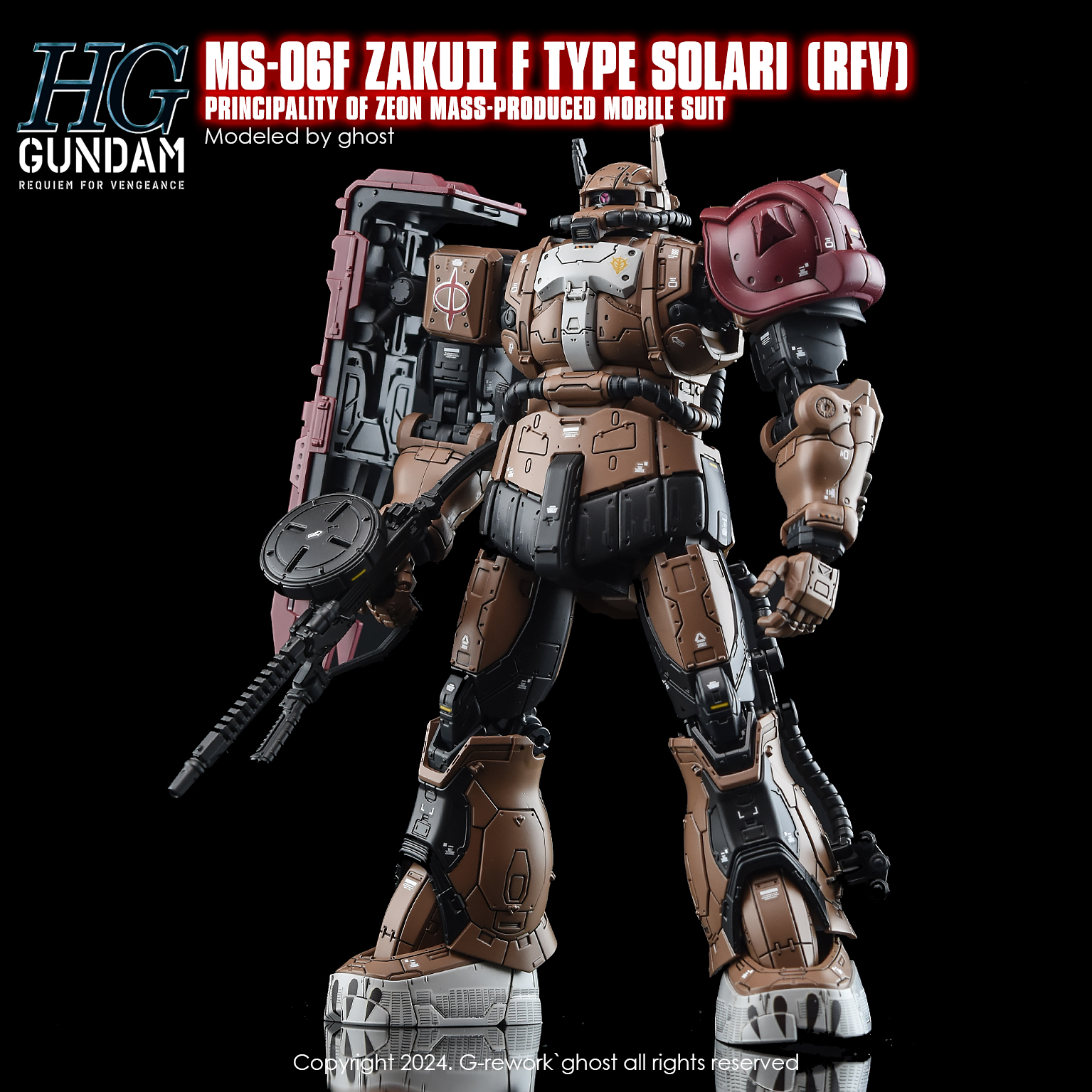 G-REWORK CUSTOM DECAL HG MS-O6F ZAKUII F TYPE SOLARI