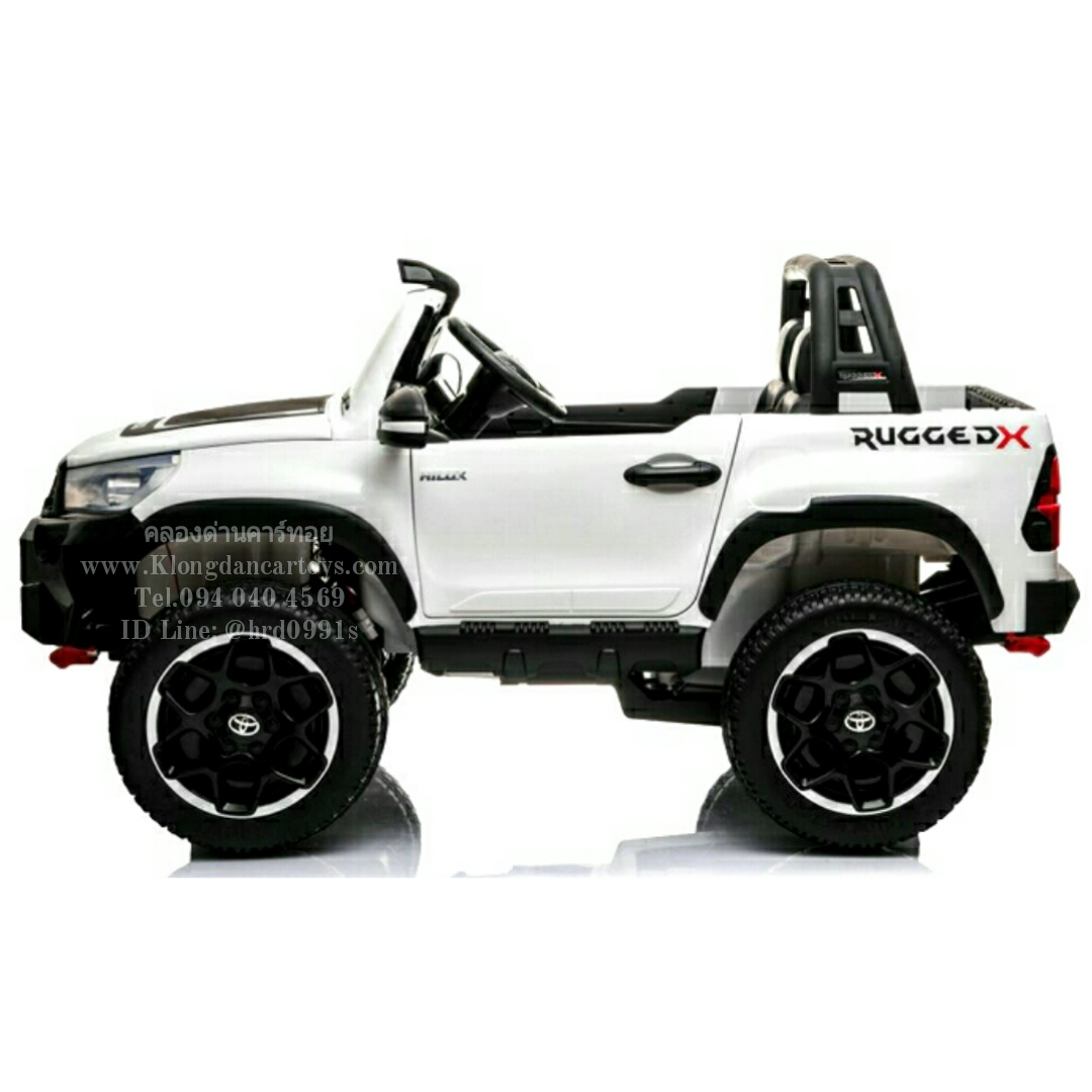 *ลิขสิทธิ์แท้TOYOTA*รถกะบะเด็กแบตเตอรี่2ที่นั่ง*คันใหญ่, พ่วงมาลัยซ้าย* (ออกตัวสมูท, 2มอเตอร์แบต12v10a, มีโช้คนิ่ม, มีรีโมทบูลทูธ, เปิดกระโปรงหน้า ท้ายและประตูได้, มีหูลากจูงรถ)