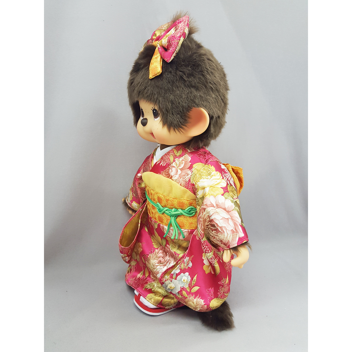 [PRE-ORDER] Monchhichi ตุ๊กตาม่อนชิชิจัง ชุดกิโมโน สีชมพู Size L H48 x W23 x D14 cm นำเข้าจากญี่ปุ่น 振袖モンチッチ Lサイズ 女の子 256358