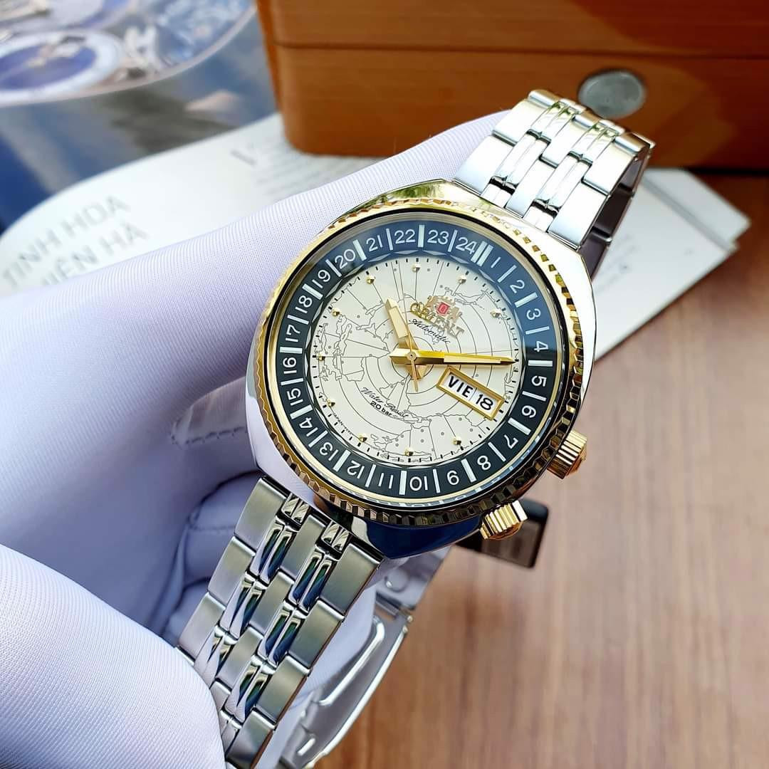 Orient RA-AA0E01S19B นาฬิกาผู้ชาย World Map Revival Automatic Men's Watch