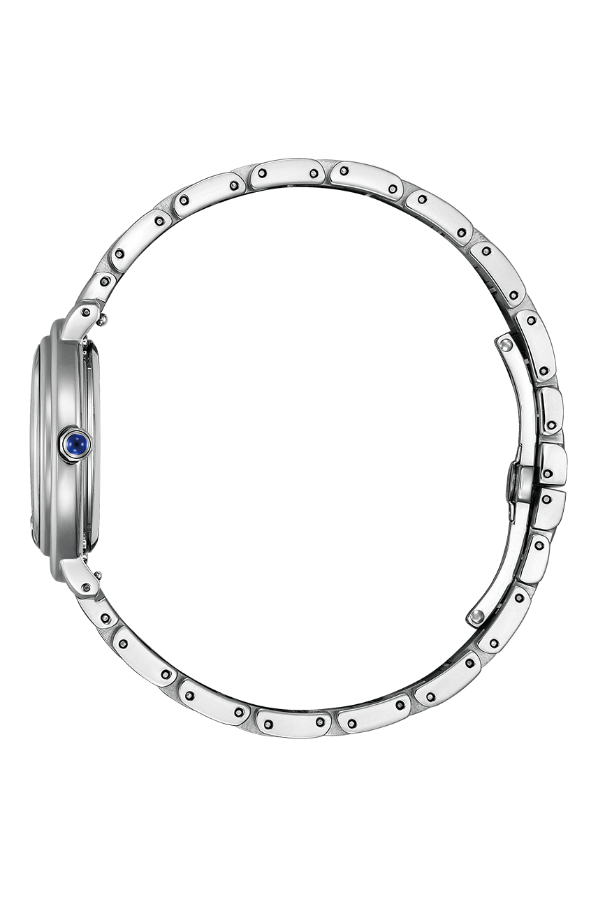 Citizen EM1090-60D นาฬิกาผู้หญิง Eco-Drive Diamond 3 Pcs Women's Watch + Black Apple Leather Strap