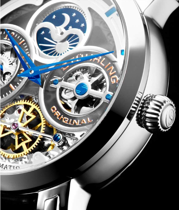 Stuhrling Original 371B.01 นาฬิกาผู้ชาย Luciano Automatic Skeleton Men's Watch