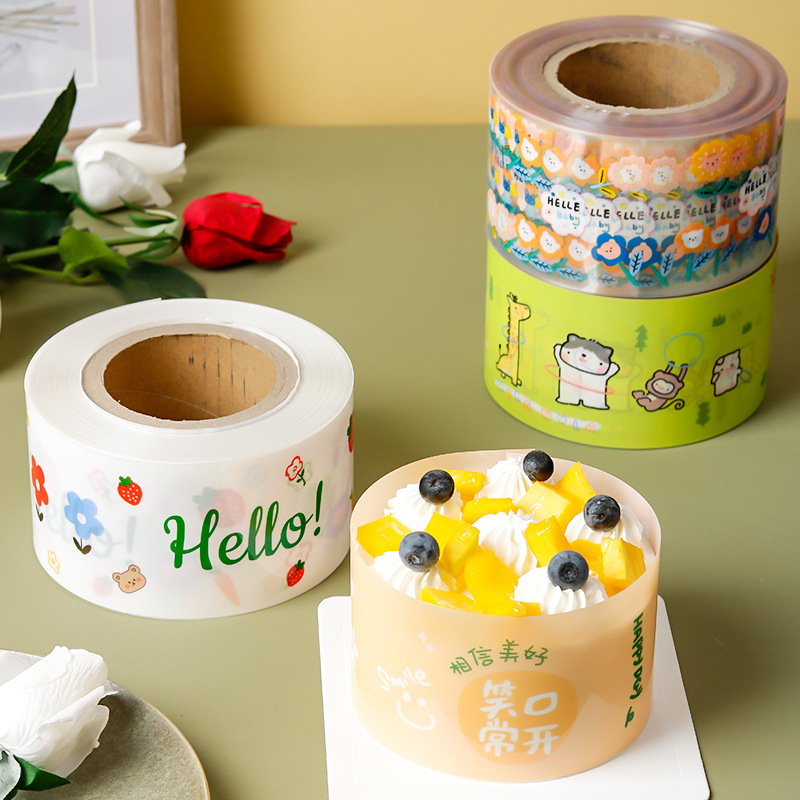 พลาสติกพันเค้ก กว้าง 8 ซม. (ตัดแบ่งขาย)