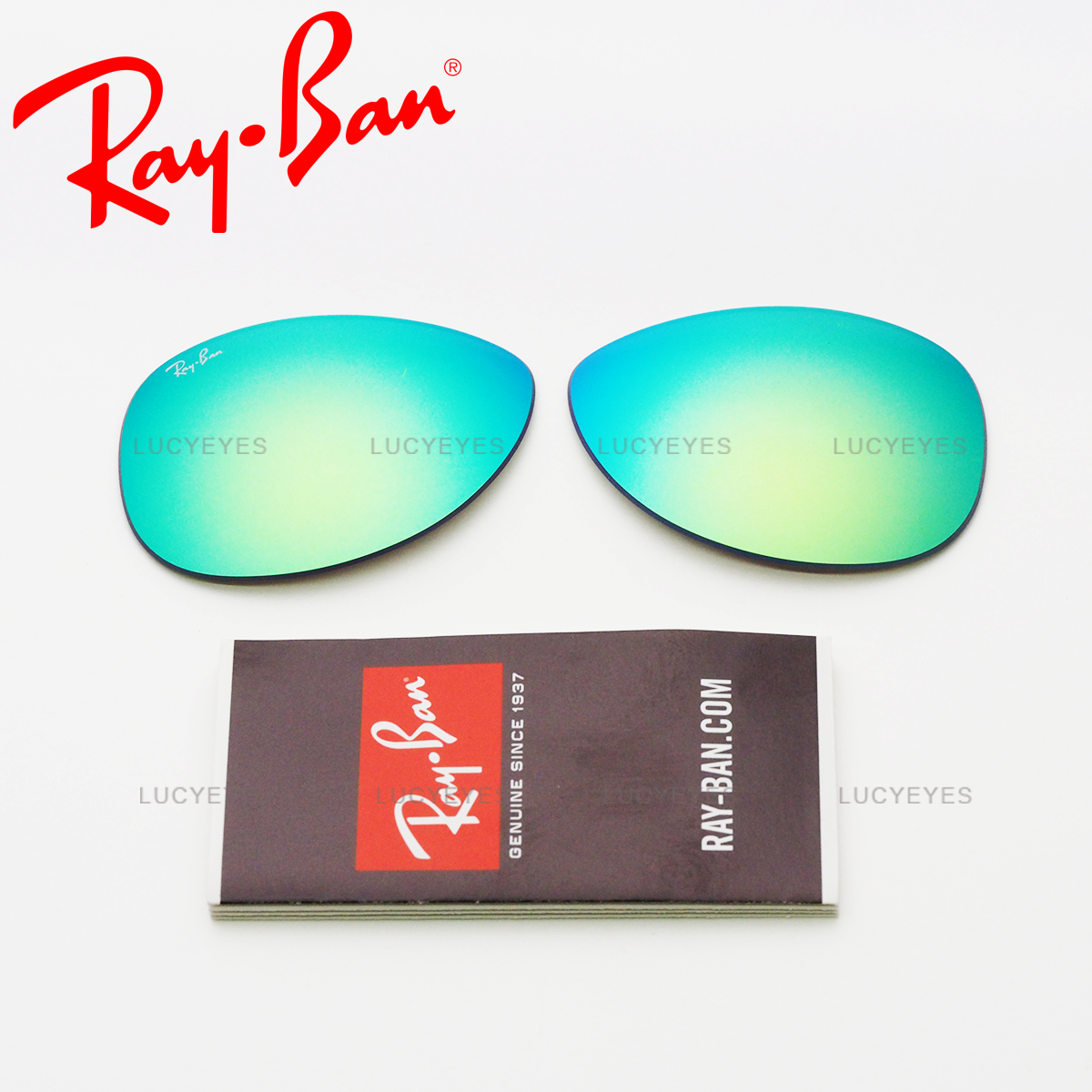 เลนส์ RAYBAN แท้ 100% RB3362 112/19, COCKPIT เลนส์สีปรอทเขียว
